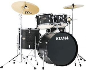Tama Imperialstar Complete Drum Set 5 Piece 22 Inches Kick Black Oak Wrap