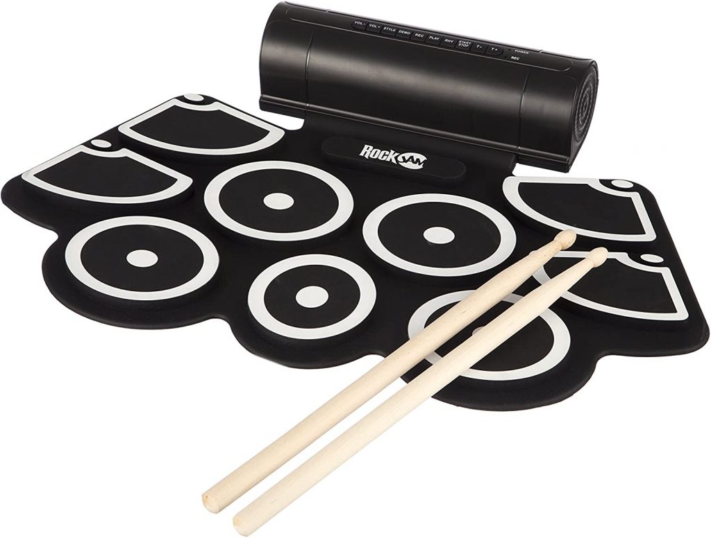 Rockjam Portable Midi Electronic Roll Up Drum Kit Set