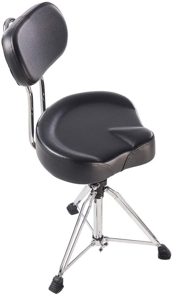 bolt drum throne adjustable motorcycle style with large backrest seat comfortable drum set percussion stool
