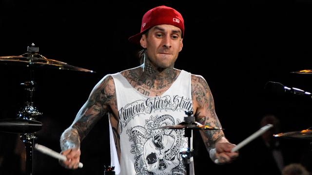 Travis Barker Playing Drums