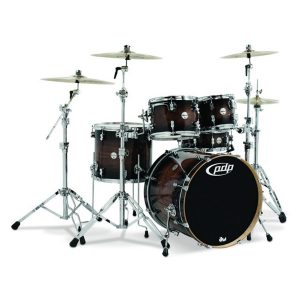 Pdp Concept Maple Exotic Shell Pack 5 Piece Charcoal Burst Over Walnut