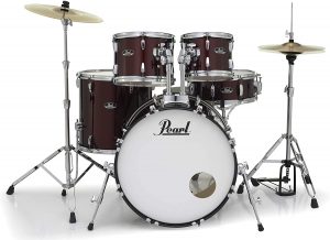 Pearl Roadshow 5 Piece New Fusion Drum Set Wine Red