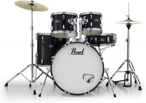 Pearl Roadshow 5 Piece Rock Drum Set Jet Black