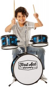 First Act Discovery Drum Set &Amp; Seat, Blue Stars