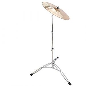 Kuyal Straight Cymbal Stand For Drum Hardware Percussion Mount Holder Gear Set Silver, Excluding Ride Cymbal (Cymbal Stand)