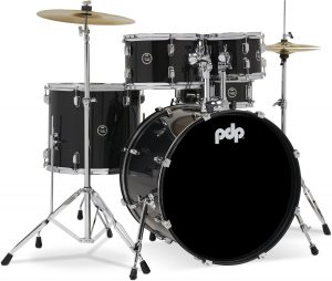 Pdp Center Stage Pdce2215Ktib 5 Piece Complete Drum Set With Cymbals Iridescent Black Sparkle