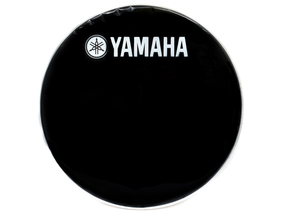 Yamaha Marching Bass Drum Head with Fork Logo White 18 in. 