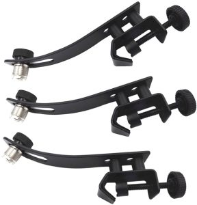 Boseen drum microphone shockproof clip rim mount holder metal universal tom mic set clamp adjustable (pack of 3)