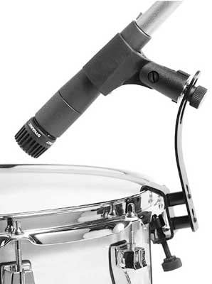 SUPVOX Drum Microphone Shockproof Clip Rim Mount Holder Universal Tom Mic Kit Clamp Adjustable Gear Black 