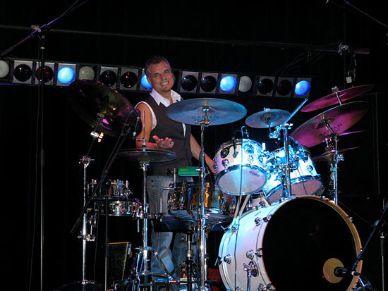 Frank Bellucci Drumming On The Stage