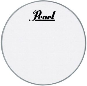 Pearl Pth 22Ceqpl Pro Tone Head With Log And Perimeter Eq For Bass Drum, White, 22 Inch