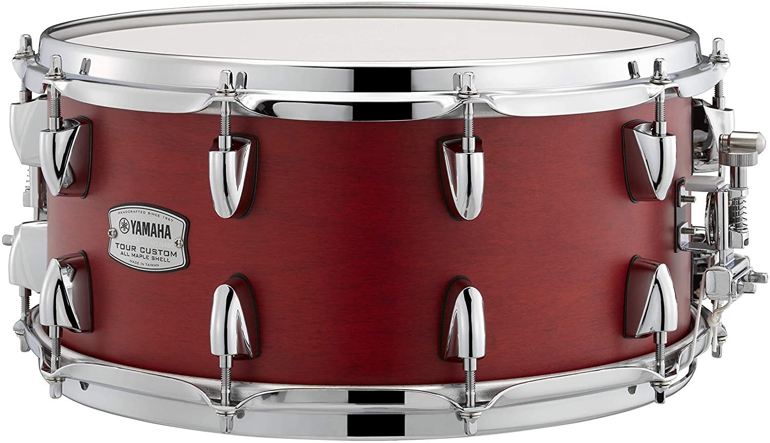 Yamaha Tour Custom Maple 14 x 6.5 Snare Drum Candy Apple Satin | Zero to Drum Yamaha Tour Custom Maple 14 X 6.5 Snare Drum, Candy Apple Satin