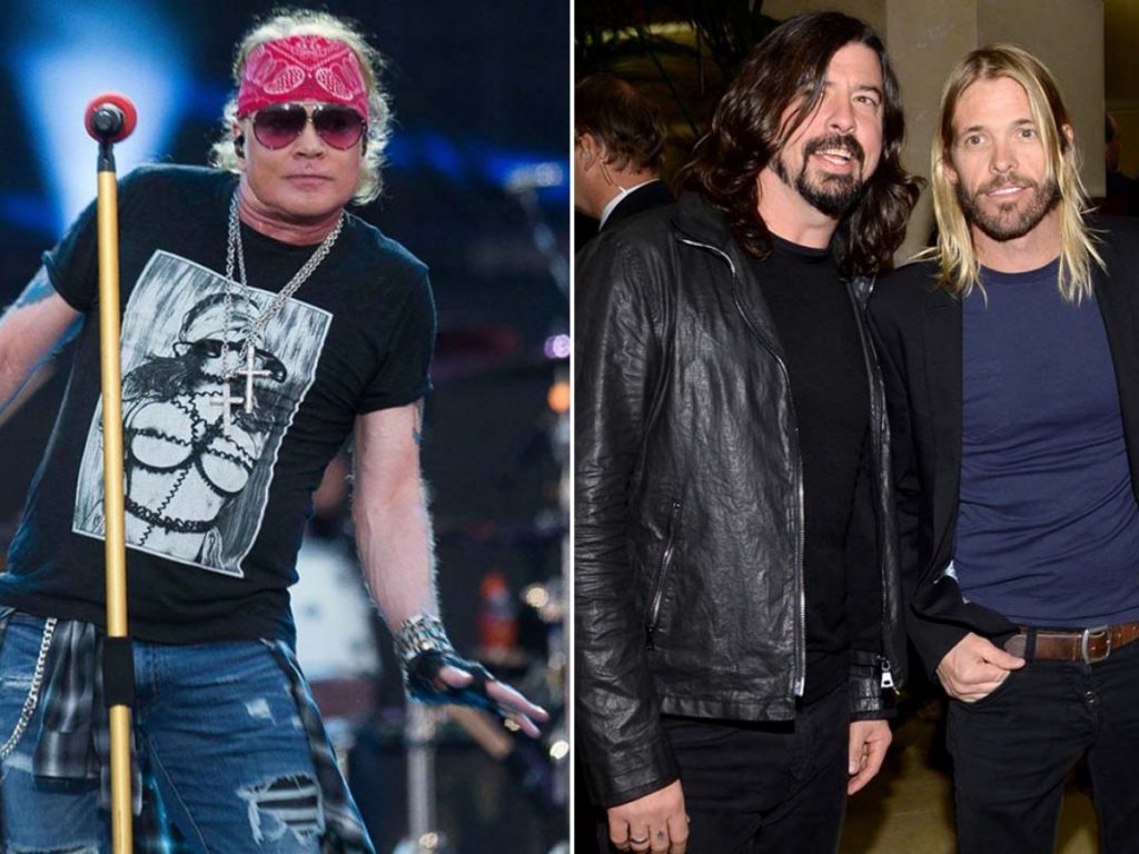 Axl Rose Dave Grohl Taylor Hawkins 2021 Om Stage