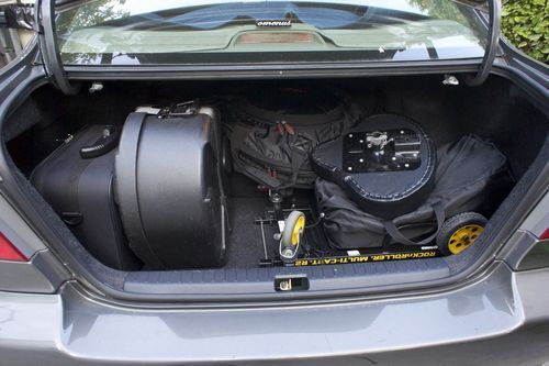Drum Set Inside A Car