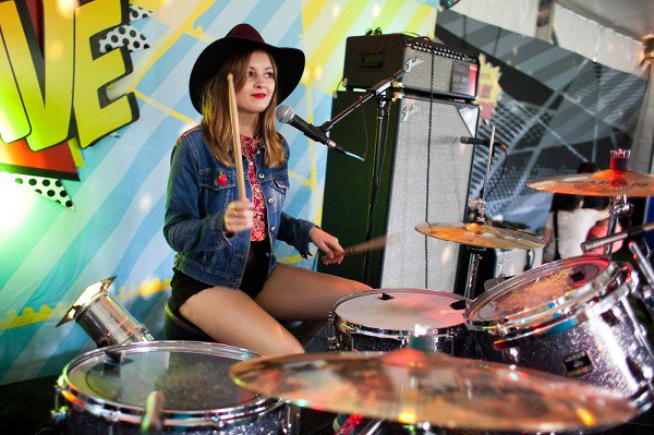 Scarlett Stevens As A Drummer