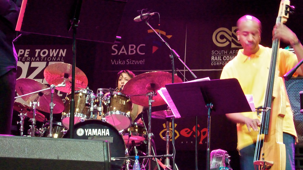 Drummer Kimberly Thompson (Left)