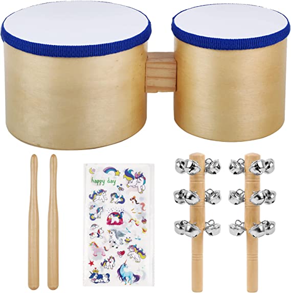 Muitofeliz Bongo Drums For Kids Toddler Drum Set
