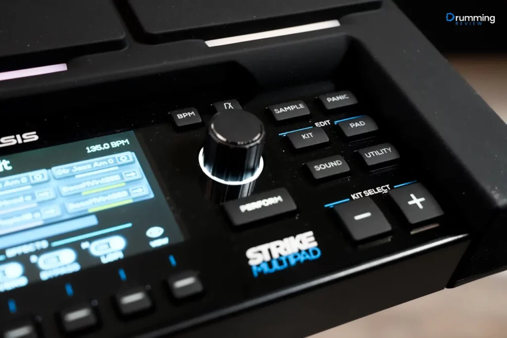 Strike MultiPad Right Side Controls | Zero to Drum Alesis Strike Multipad Controls